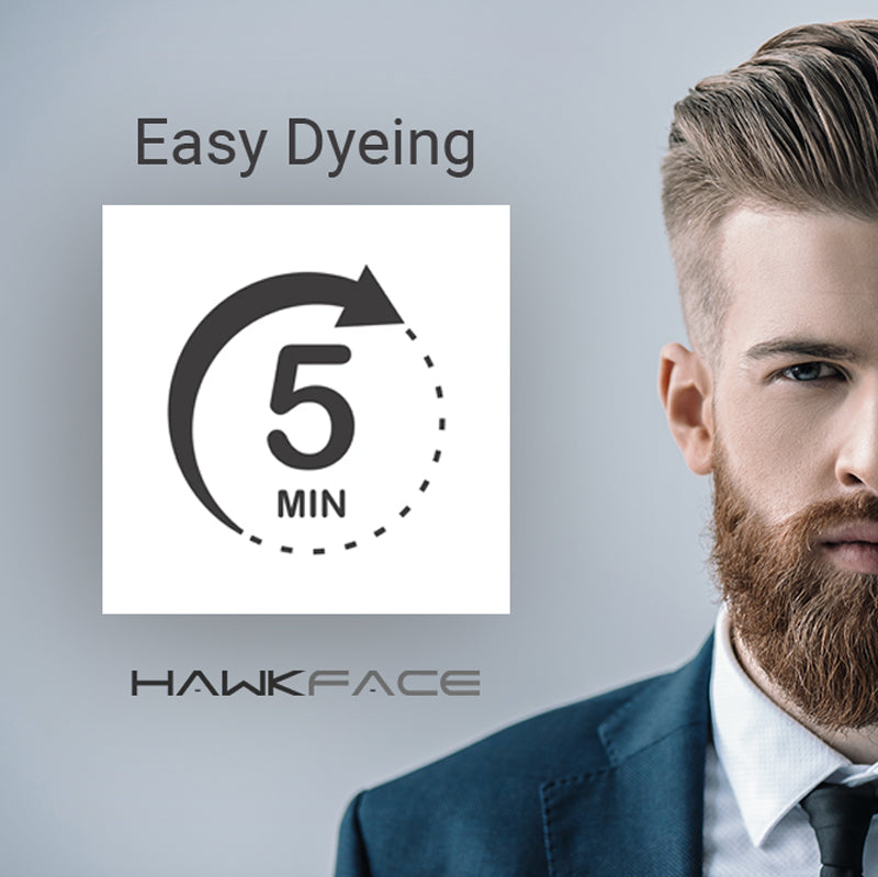 Hair & Beard Dye for Men, All-in-One Reusable Kit - Mens Color For Natural-Looking Gray Coverage