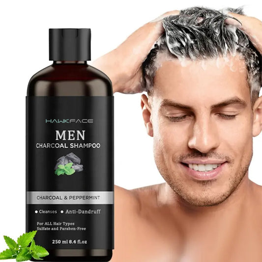 Men's Charcoal & Peppermint Men Shampoo - Anti Dandruff and Itch Relief